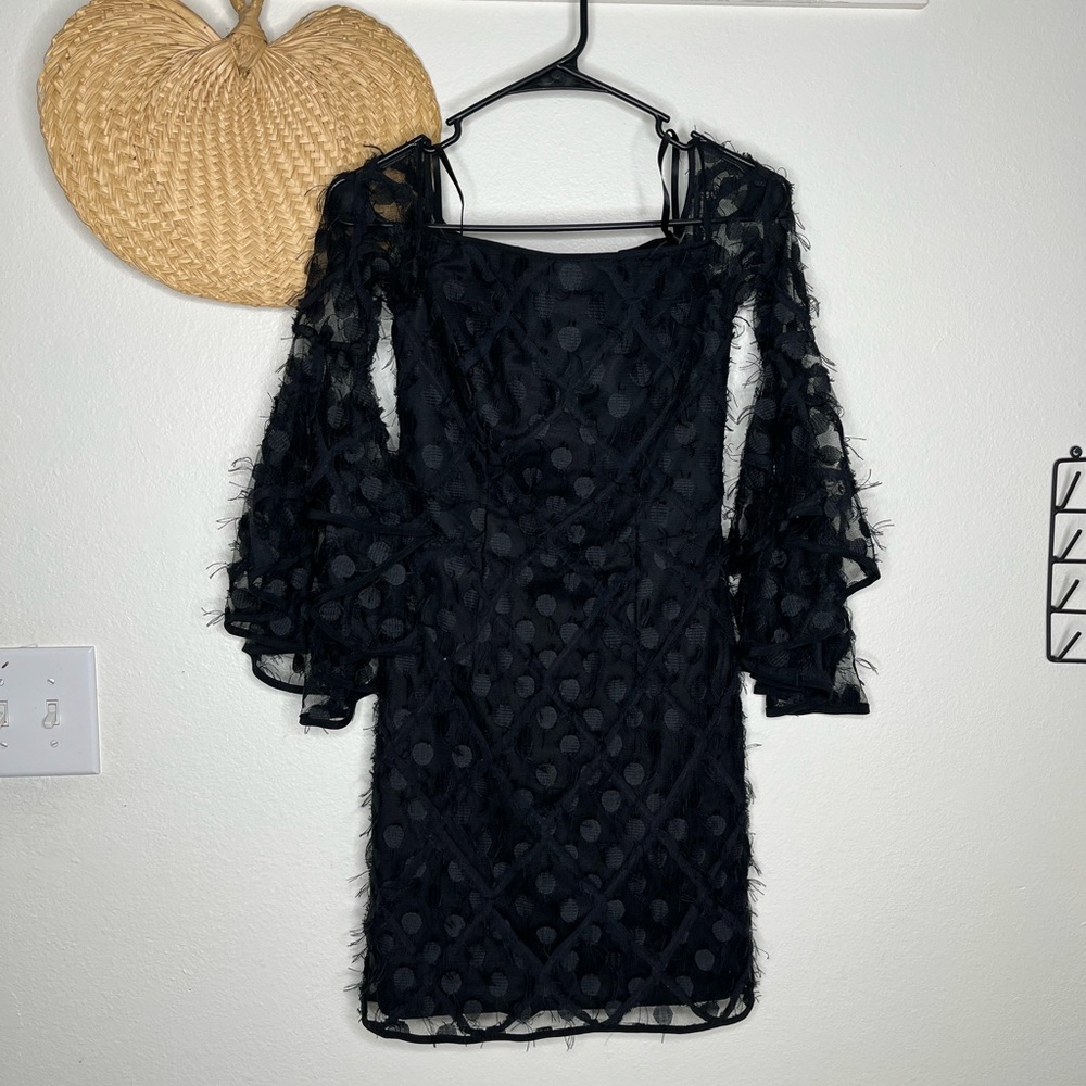 MILLY off the shoulder bell sleeve dress